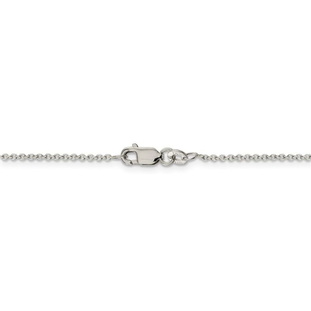Silver, Sami Collection, Textured Block Initial R Necklace - 16 In - Picture 4 of 7